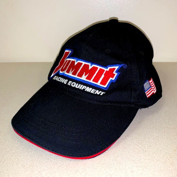 SUMMIT Racing Hat Cap Black And Red Adjustable Size - Picture 3 of 9